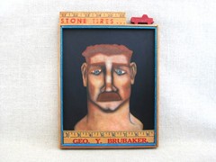 Original Male Portrait Painting, Framed Masculine Men, Fine Art Wall Décor