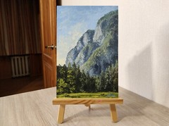Yosemite Oil Painting Original Artwork National Park Wall Art Mountain Landscape
