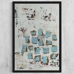 Original Framed Mixed Media Modern Art Collage Painting 12×18 „Matrix“