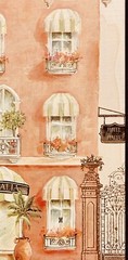 Kathryn White Italian Street View Giclee Painting On Canvas 20”x16”