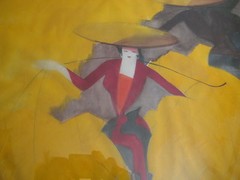Original Oil Painting On Silk With Wooden Frame & Signed By Hai T Van
