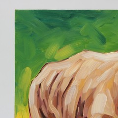 Hand-Painted Rhino Artwork Original Animal Oil Painting Wildlife Wall Art Signed