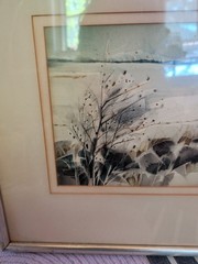 Robert Eric Moore „A Red Fox Trail“ Signed Watercolor Painting Framed And Matted