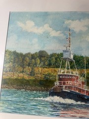 Large John Hutchinson (b1934) „Tug Boat Scene“ Watercolor Painting-Signed/Framed