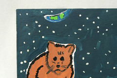 HAMSTERS & STRAWBERRIES IN SPACE Jr CHARLIE FAST OUTSIDER POLITICAL FOLK POP ART