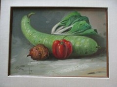 J.D. CASTRO OIL PAINTING RARE FILIPINO STILL LIFE PHILIPPINES 1970’S LISTED ART