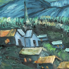 After Van Gogh’s „Starry Night“ on Canvas Painting