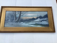 In the Manner of William Henry Chandler Winter Pastel Nice Original Frame