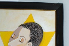 Picasso Style Cubism Acrylic Original Art „Star is Born Framed by Leean Swanson
