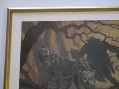VINTAGE DOUG LEFLER DRAWING SCIENCE FICTION FANTASY Illustration CREATURES