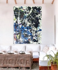 Pollock/Richter style￼ Profession￼al Painting 81” X 62”(6ft 9in)Abstract Modern