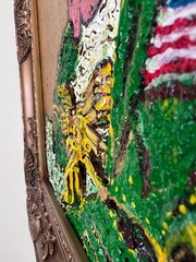 Textured Painting on Canvas by Serg Graff „Portrait of Alexander Hamilton“, COA