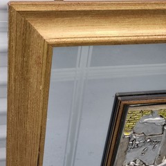 VTG Creazioni Artistiche Young Woman Eating Grapes 3D Framed Mirror 23.5 x 28.5″