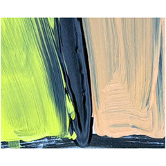 Sun, Abstract Expressionism 11×14 Multi-Colored Original Hand Painted Paper