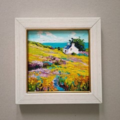 Ireland Original Painting Irish Cottage Oil Painting Unframed 6х6