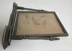Vintage Original Painting Picture Frame Silver Pressed Swivel Wood 7 X 9.25″