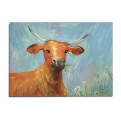 Oil Painting Handmade – Orange Cow 50x70cm