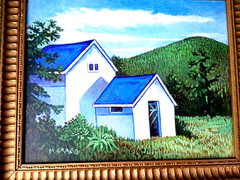 M I CRAGO Painting ART PICTURE BLUE HOME 8″ x 10″ on Canvas Board KATE & DAVES