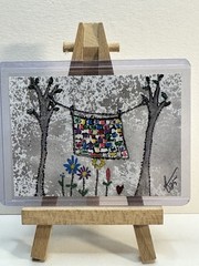 ACEO Artist Card Hand Painted Original Acrylic 2.5 in x 3.5 “A Child’s View”