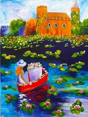Day Dreaming Natasha Petrosova Original Painting Impressionism 30″x 40″