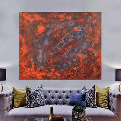 Jackson Pollock style Professional￼ Artist Canvas￼ painting￼ 72”X60”Abstract,6ft
