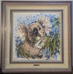 Brian Spencer Original Acrylic Painting Koala Wildlife Animal Art Signed