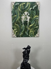Amazing 2pc Brush Stroked Set. 16×20 Resin Coated. Titled, The Exhale.