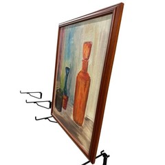 Unsigned Still Life Bottle Painting Framed Canvas Art