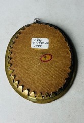 Antique 19th Century European Oval Miniature Portrait Painting of A Young Lady