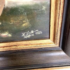 Still Life Oil On Board Flowers in Vase Artist Signed 1988 Framed 14.5×16.5”