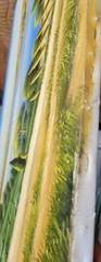 Tuscany Italy Lake Acrylic painting Canvas on wooden frame without frame.