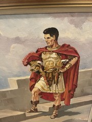 Original Oil painting of Roman Soldier framed 18” by 21”