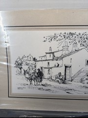 Print Sketch Algarve Tipoco Portugal City Scape Signed Julio Amaro P14