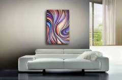 MIX LANG original multicolor ribbon art deep image movement decorative painting