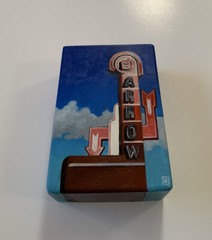 Jessica Hess Original Oil Painting Red Arrow Diner Manchester New Hampshire