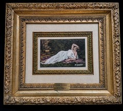„La Muse‘ Oil Painting After Picasso Framed Suvall Gallery NY Label“