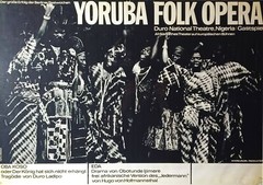 YORUBA FOLK OPERA EXHIBITION POSTER WESTERN NIGERIA EUROPEAN THEATER TRADITION