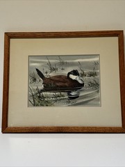 JOE GARCIA PAINTING DUCK BIRD NATURE POND LANDSCAPE REALISM REALISTIC FAMOUS