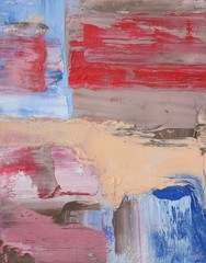 Strata of Memory – Original Abstract Oil Painting by Blair Russell 8.5 x 11