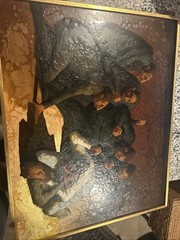Antique Painting Spanish Painters Madrid. Spanish Renaissance Revival. 1970s