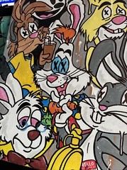 18 x 24 Acrylic Painted Canvas Nequick Roger Rabbit Bugz Shortiez Ink Graffiti