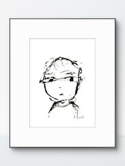 SAMATOWIC Cute Child 9×12 Abstract Handmade Unique Signed Original Fine Art 19