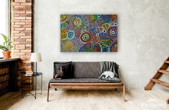 LOUISE NUMINA 85 x 60 cm Original Aboriginal Painting. Dreamtime