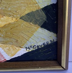 Vintage Original Mid Century 1969 Disco Dancing Painting by McGovern Signed