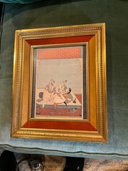 Mughal Miniature painting of Erotic Scene in a Palace 10.5 by 12.5”
