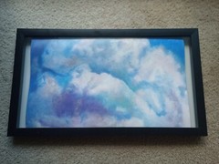 Glass Mounted Pastel ‚Clouds‘