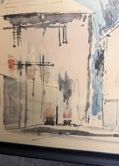Original Alfred Birdsey MCM Watercolor C1970s As Is