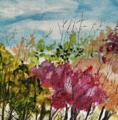 ORIGINAL Landscape WATERCOLOR Painting JMW art John Williams Impressionism