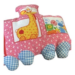 Vintage Plush Pillow Circus Train Wall Decor Nursery Baby Elephant Giraffe
