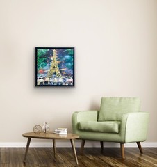 Eiffel Tower original oil painting by Melissa Bollen MBollen Paris Olympics